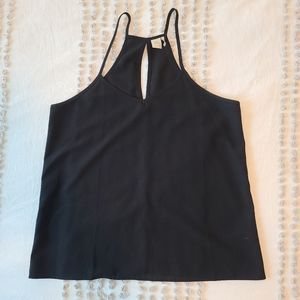 Paper Crane Black V-neck Sleeveless Blouse